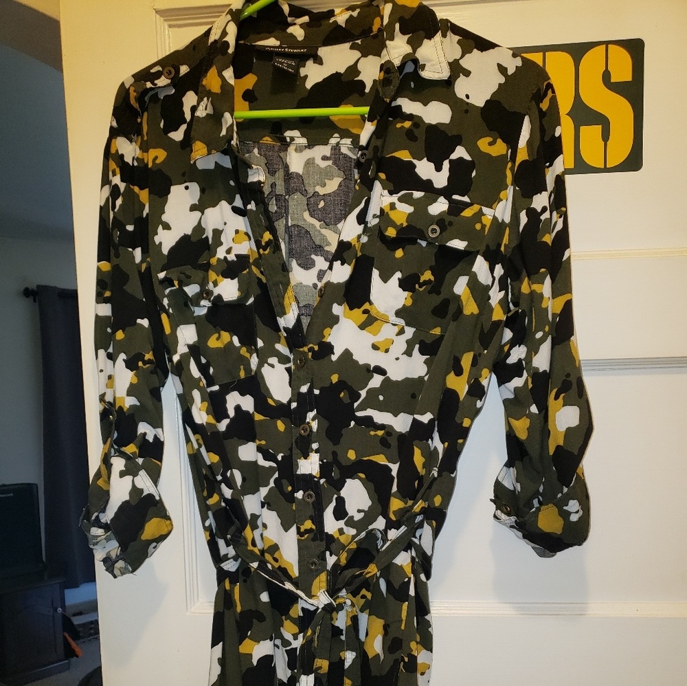 Ashley Stewart button up with tie around waist